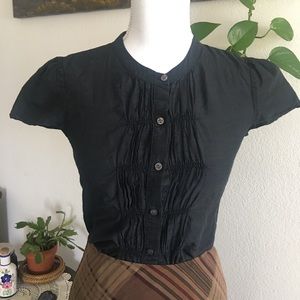 Black Button-Top
